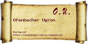 Ofenbecher Ugron névjegykártya